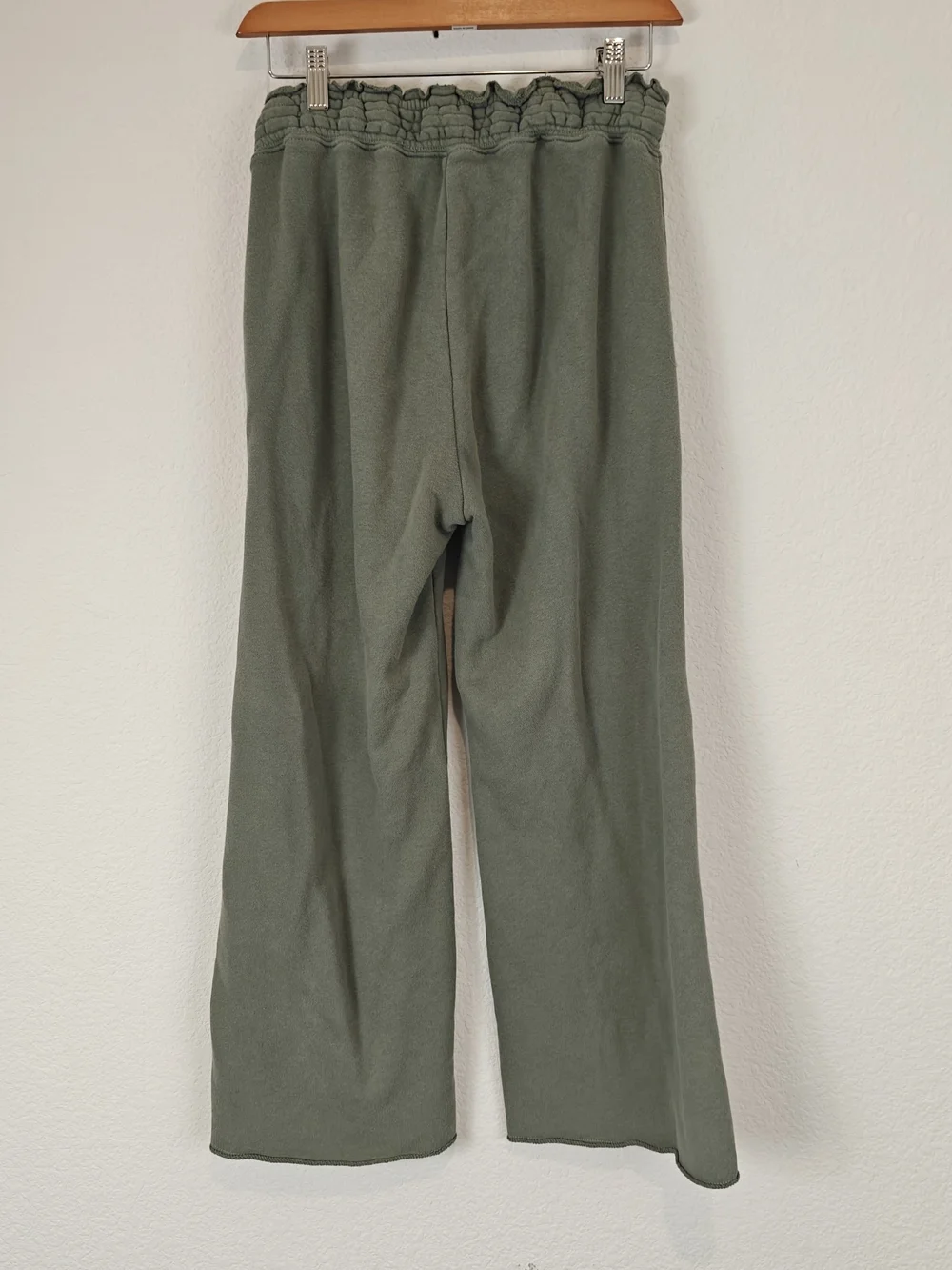 Abercrombie & Fitch Soft A&F Sage Green Wide Leg Lounge Pants High Rise Cozy S